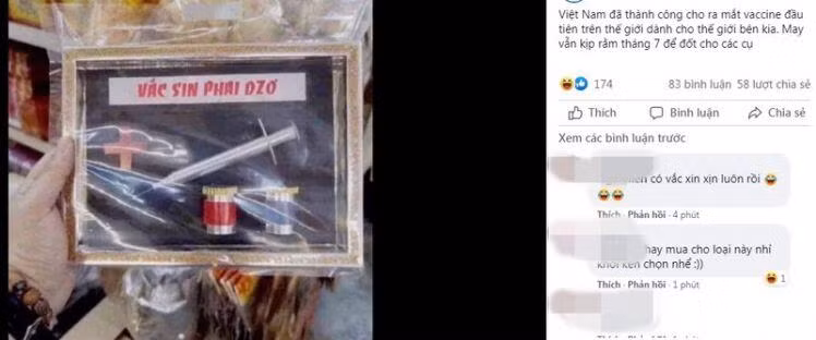 Nhiều cư dân mạng bất ngờ khi vắc xin Pfizer cũng trở thành đồ vàng mã cúng Cô hồn.
