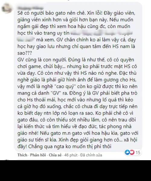 Tất cả những điều trên đã khiến không chỉ học sinh, mà nhiều giáo viên khác cảm thấy thất vọng.