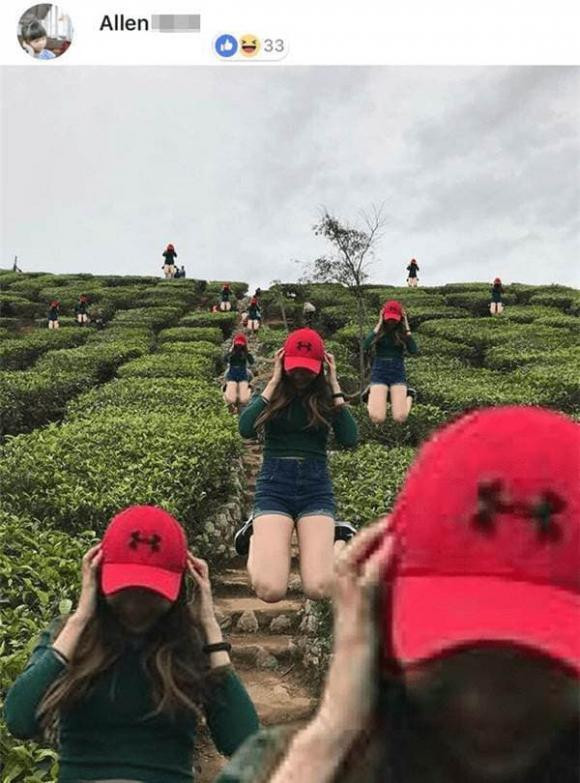 Lo cô gái trẻ cô đơn, các "thánh sửa ảnh" đã cho thêm vài người vào nữa cho đông đủ.