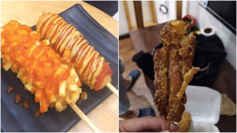 Mua xúc xích như trên mạng nhưng sản phẩm cẩm tay sao khác nhau nhiều đến thế.