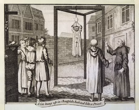 Sau khi được đưa đến pháp trường, phạm nhân sẽ đứng trước giá treo cổ.