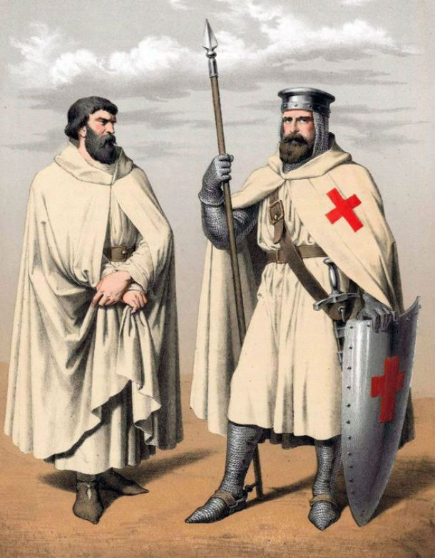 Để bảo vệ những người hành hương, hiệp sĩ người Pháp có tên là Hugues de Payens cùng 8 hiệp sĩ thành lập một đạo quân năm 1118 có tên Đoàn Hiệp sĩ nghèo của Vua Solomon. Về sau, họ quyết định đổi tên thành đoàn Hiệp sĩ dòng Đền.