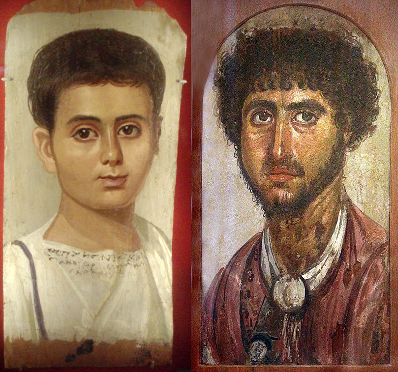 Sau khi hoàn thành, bức chân dung được đặt trên xác ướp như một chiếc mặt nạ.