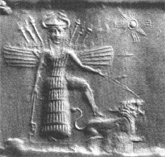 Inanna hay còn gọi Ishtar là nữ thần tình yêu và chiến tranh của người Sumer (vùng Lưỡng Hà). Nữ thần này chịu trách nhiệm về tình dục và khả năng sinh nở.