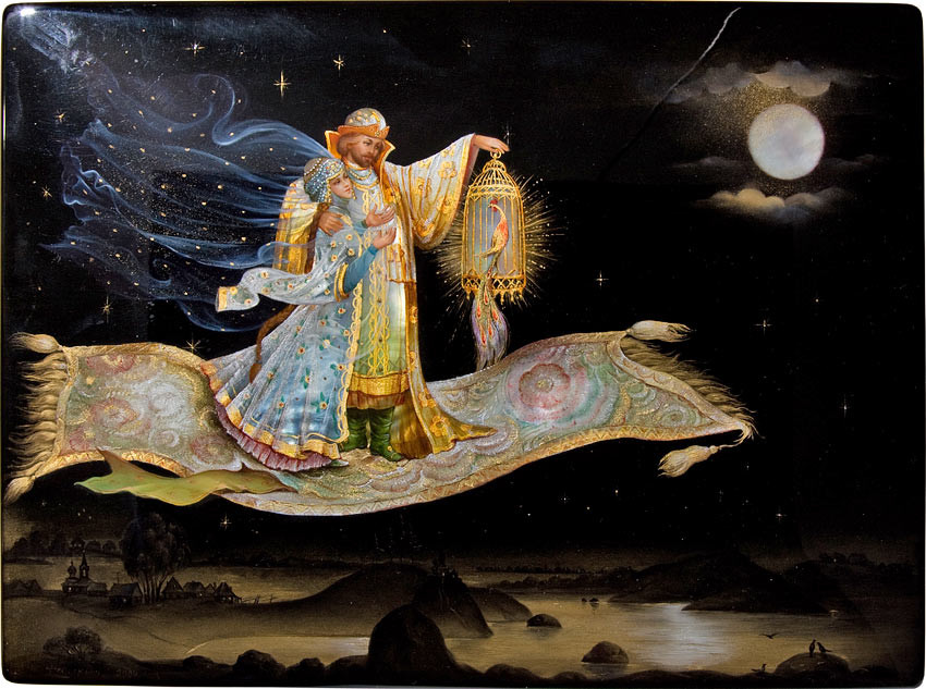 Nhờ tấm thảm bay kỳ diệu này, vua Solomon có thể du ngoạn, ngắm cảnh đẹp ở nhiều nơi.