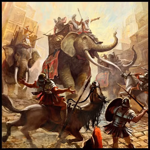 Danh tướng Hannibal Barca (247-183 TCN) của đế chế Carthage được biết đến nhiều với chiến thuật sử dụng voi trong các cuộc chiến.