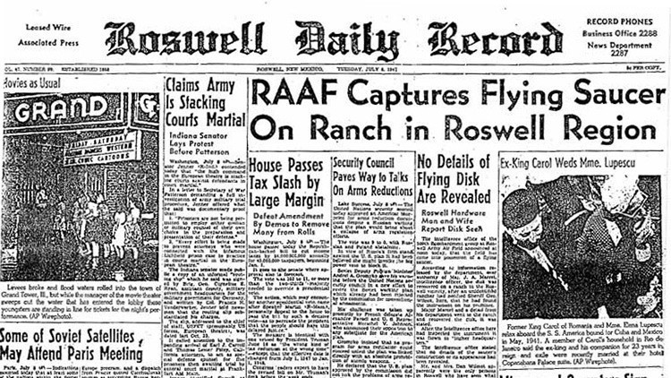 Tuy nhiên, chỉ một thời gian ngắn sau đó, thông báo trên bị hủy bỏ và giới chức Mỹ đính chính vật thể rơi ở Roswell là của một khinh khí cầu thời tiết.