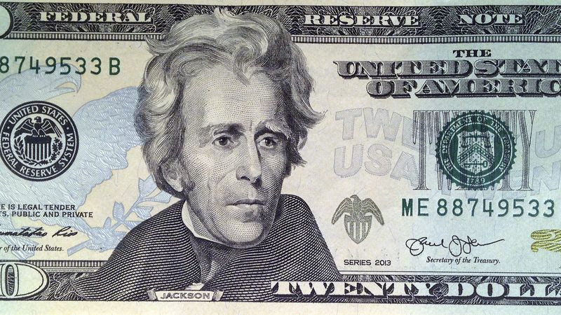 Với nhiều thành tựu trong thời gian đảm nhiệm cương vị Tổng thống Mỹ, chân dung Tổng thống Jackson được in trên tờ tiền 20 USD.