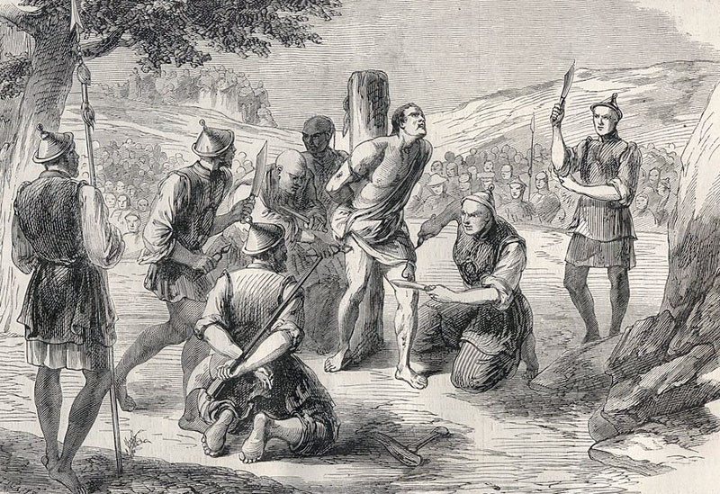 Theo đó, phạm nhân sẽ bị xẻo hàng trăm, hàng ngàn miếng thịt trên cơ thể.