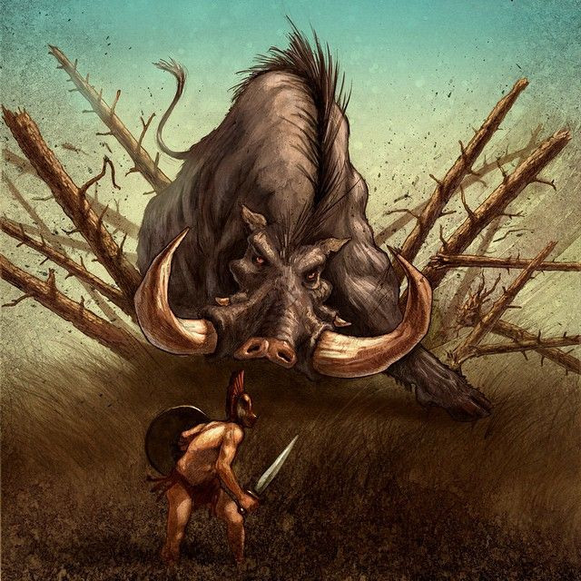 Việc bắt con lợn rừng Erymanthian là điều vô cùng khó khăn đối với người dân bình thường.