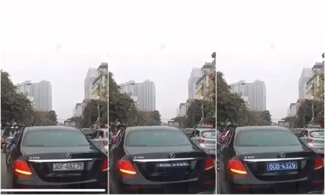 Còn biển kiểm soát màu xanh 80B-4329 đăng kí vào tháng 7/2009, chủ sở hữu phương tiện là một cơ quan chức năng Trung ương có địa chỉ ở Hà Nội. Biển kiểm soát màu xanh 80B-4329 được đăng ký cho xe Mercedes Benz sản xuất năm 2008. Được biết, Phòng CSGT Công an Hà Nội đã quyết định xử phạt tài xế xe Mercedes 5 triệu đồng, quyết định xử phạt do Phòng CSGT Công an Hà Nội ký với lỗi "điều khiển xe gắn biển số không đúng với giấy đăng ký xe". 