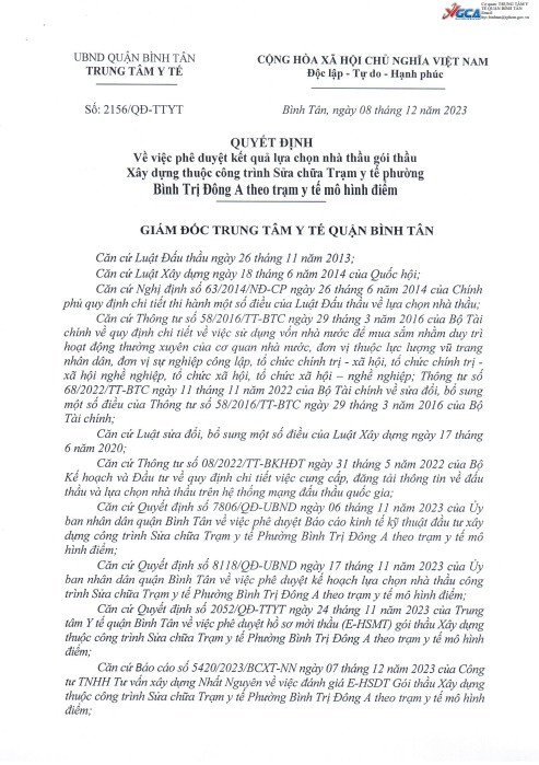 TP HCM: Nhà An Khang trúng 2 gói thầu của TTYT quận Bình Tân - Hình 4 TP HCM: Nha An Khang trung 2 goi thau cua TTYT quan Binh Tan-Hinh-4