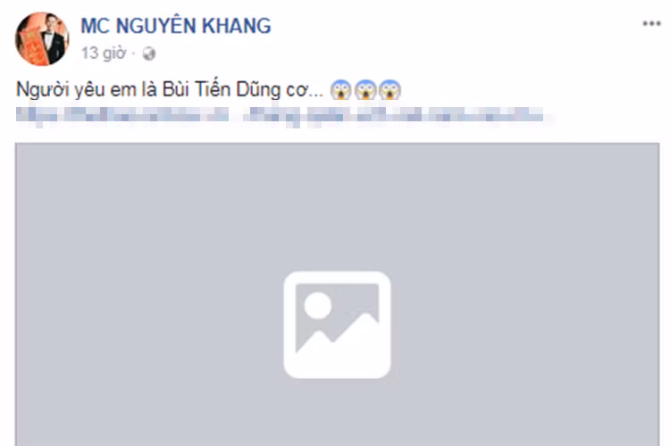 Sau chiến thắng của Việt Nam, Nguyên Khang chia sẻ: "Người yêu em là Bùi Tiến Dũng cơ". Ảnh: FBNV