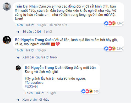 Sao Việt động viên Bùi Tiến Dũng.