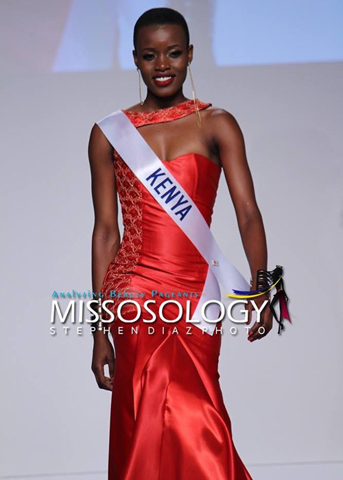 Eunice Onyango sở hữu vẻ đẹp lạ với làn da nâu và mái tóc ngắn. Cô mang về cho Kenya giải thưởng Á hậu 2 cuộc thi Hoa hậu Quốc tế 2015. Ảnh: Missosology