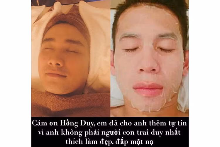  Hot Face sao Việt 24h: Chí Thiện chia sẻ: “May mà có Duy đời còn dễ thương. Thanh niên tỉnh nhất đội tuyển U23 Việt Nam là đây, cầu thủ Hồng Duy, biệt hiệu Pinky”.