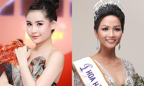 Ngân Anh động viên H'hen Niê.