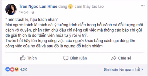 Chia sẻ của Lan Khuê.