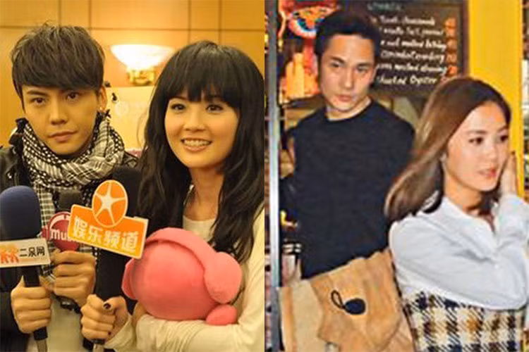 Thái Trác Nguyên kết hôn và ly hôn bí mật với Trịnh Trung Cơ. Trải qua một lần đò, cô công khai yêu Trần Vỹ Đình (trái), sau đó là con trai tỷ phú Thạch Hằng Thông (phải).