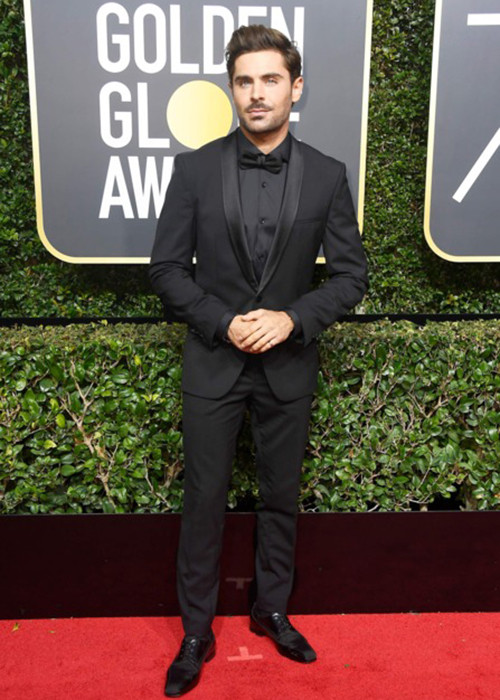 Lễ trao giải Quả cầu vàng 2018 còn có sự góp mặt của nam ca sĩ kiêm diễn viên Zac Efron.