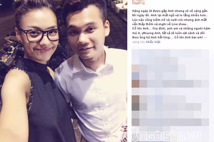 Hồng Quế từng bị đồn hẹn hò Khắc Việt. Tuy nhiên, nam ca sĩ khẳng định chỉ coi Hồng Quế là em gái. Ảnh: FBNV