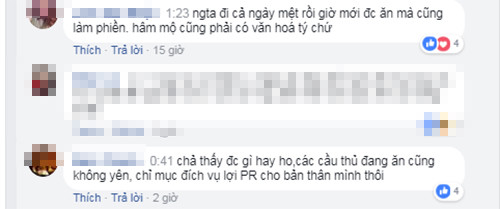 Thanh Bi bị cho là làm phiền các cầu thủ của U23 Việt Nam.