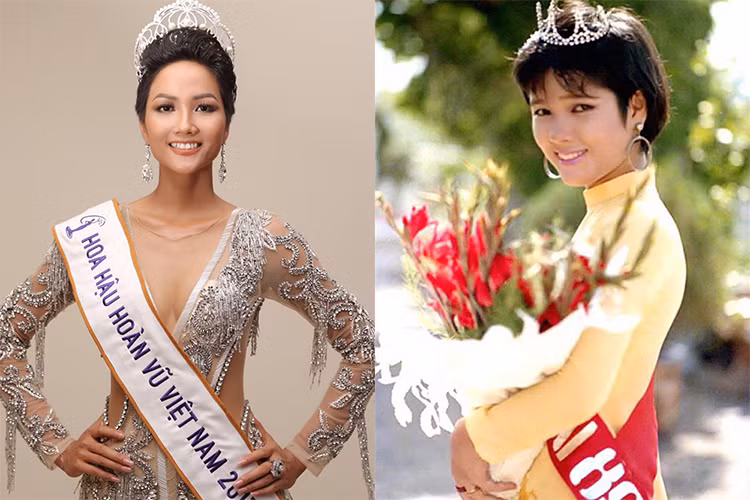 Sở hữu mái tóc tém, H'hen Niê gây chú ý khi đăng quang Hoa hậu Hoàn vũ Việt Nam 2017. Tuy nhiên, cô không phải là hoa hậu tóc ngắn đầu tiên. Cách đây 29 năm, đã có một người đẹp tóc tém giành vương miện. Đó là Kiều Khanh. Ảnh: Zing