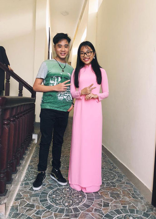 Phương Mỹ Chi và Bùi Quang Nhật quen biết nhau khi cùng ở team của ca sĩ Hiền Thục tại Giọng hát Việt nhí 2013. Ảnh: FBNV