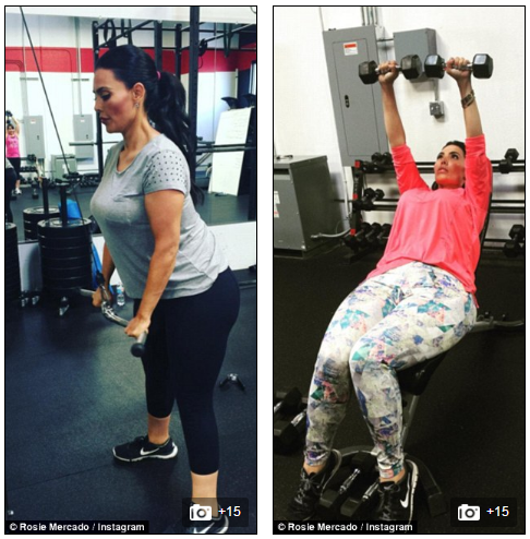 Rosie hiện duy trì chế độ ăn uống điều độ và tập luyện 3 buổi mỗi tuần.