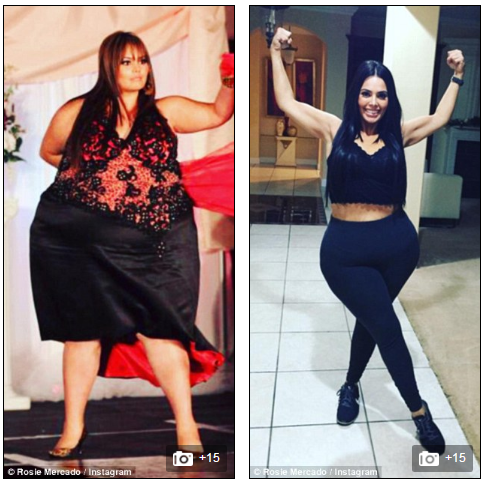 Rosie hiện nặng khoảng 70kg với thân hình đồng hồ cát nóng bỏng. 