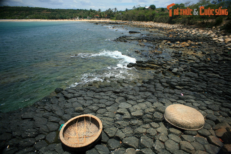 Cụ thể, nham thạch phun ra từ miệng núi lửa trôi ra biển, gặp nước biển lạnh đông cứng lại, đồng thời xảy ra hiện tượng ứng lực. Từ đây, những khối nham thạch rạn nứt theo mạch dọc, xiên, ngang kiến tạo địa hình độc đáo ở Gành Đá Đĩa.