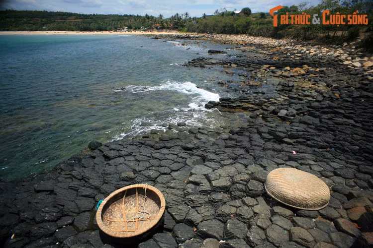 Cụ thể, nham thạch phun ra từ miệng núi lửa trôi ra biển, gặp nước biển lạnh đông cứng lại, đồng thời xảy ra hiện tượng ứng lực. Từ đây, những khối nham thạch rạn nứt theo mạch dọc, xiên, ngang kiến tạo địa hình độc đáo ở Gành Đá Đĩa.