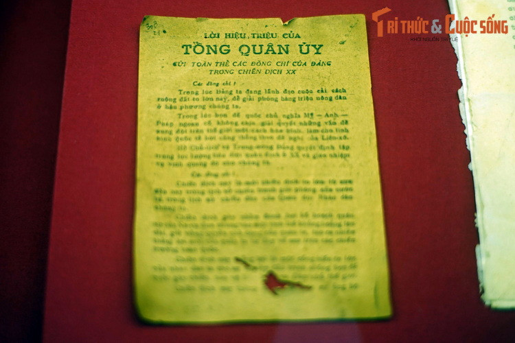 Lời hiệu triệu của Tổng Quân ủy gửi toàn thể cán bộ, đảng viên trong chiến dịch Điện Biên Phủ.