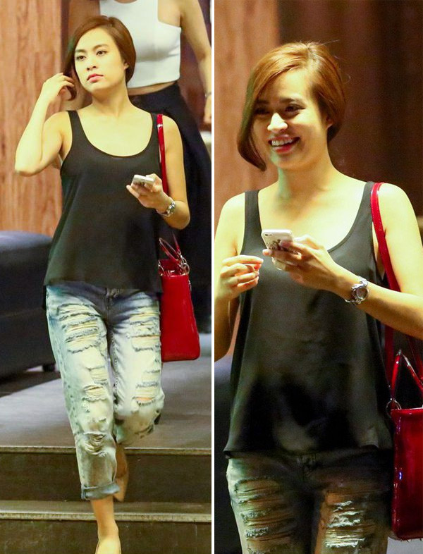 So với những chiếc quần jeans ở trên của đồng nghiệp thì chiếc quần rách của Hoàng Thùy Linh có vẻ “hiền” hơn. Ảnh: blogspot.