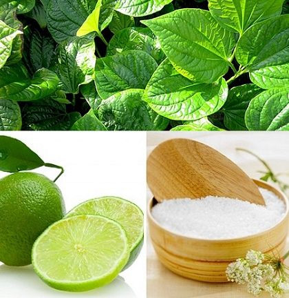 Nếu kết hợp lá trầu không cùng với chanh và muỗi sẽ cho ra hỗn hợp kháng khuẩn, tẩy sạch vùng da tế bào chết, giúp da trắng sáng mịn màng. Ảnh: vandieuhay.