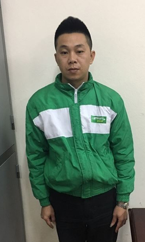 Tài xế Đoàn tại cơ quan công an.