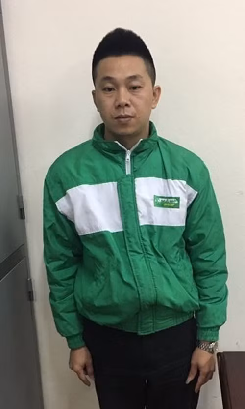 Tài xế Đoàn tại cơ quan công an.