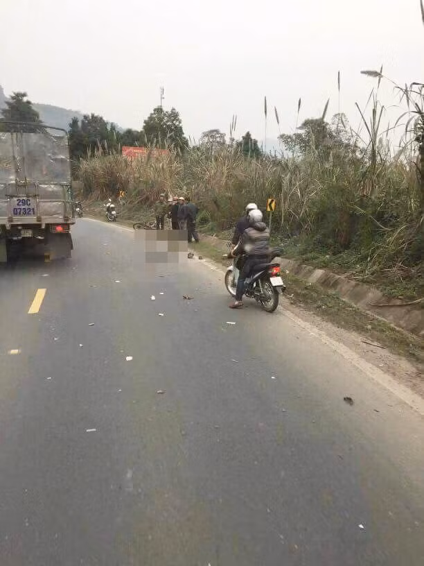 Hiện trường vụ tai nạn.