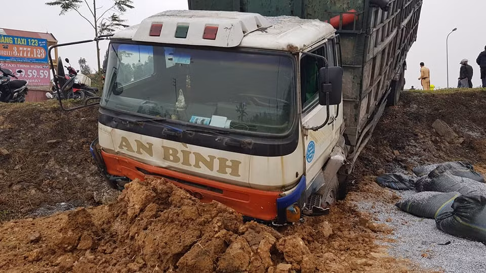 Hiện trường vụ tai nạn.