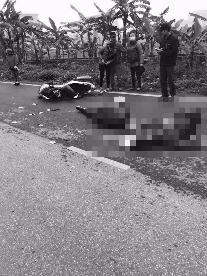 Hiện trường vụ tai nạn.