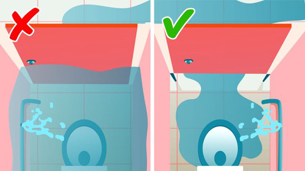 Đề phòng nguy hiểm. Dù rất hiếm song ống nước trong toilet có thể bị vỡ. Nước sẽ nhanh chóng tích tụ nếu cửa kín mít, gây nguy hiểm cho người sử dụng.