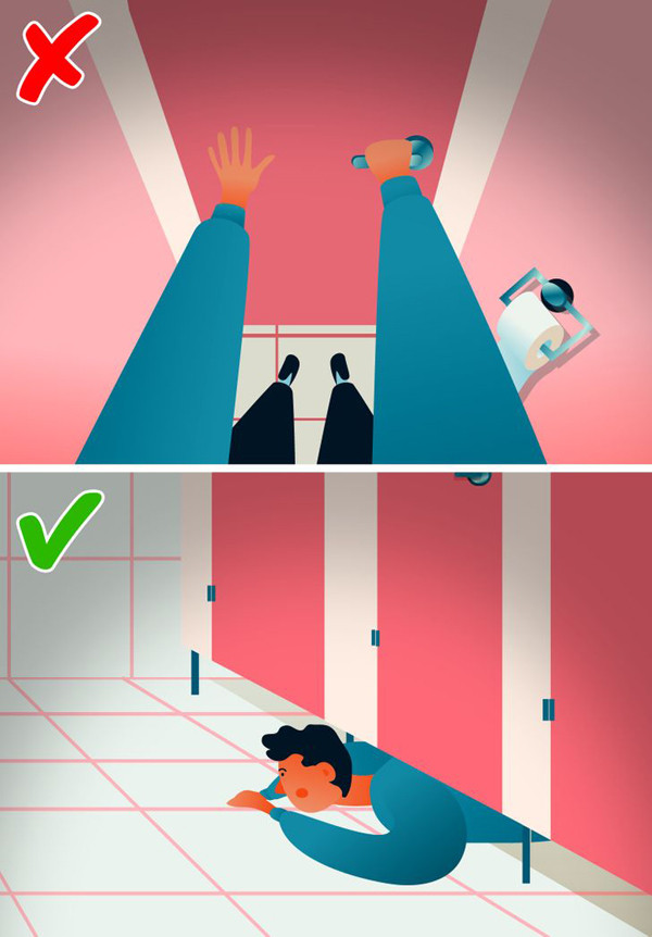 Thoát ra ngoài khi khóa bị kẹt. Trường hợp khóa hoặc then cài bị kẹt, khoảng hở dưới chân cửa sẽ là chỗ để người dùng dễ dàng thoát ra bên ngoài. Ngược lại, cửa đóng kín sẽ khiến người bên trong khó thoát ra cũng như tìm kiếm sự hỗ trợ.