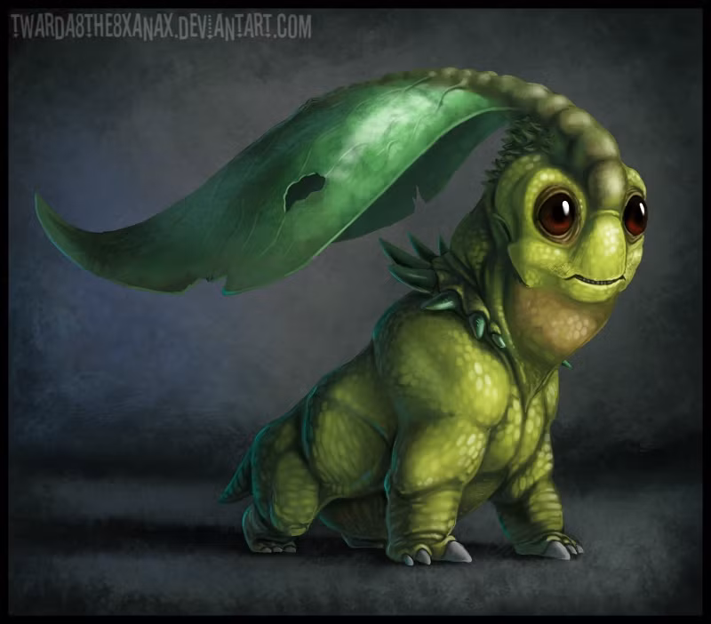 Pokemon Chikorita siêu đáng yêu khiến fan hâm mộ Pokemon chán nản với vẻ ngoài già nua khác lạ và đôi mắt to quá khổ như người ngoài hành tinh.