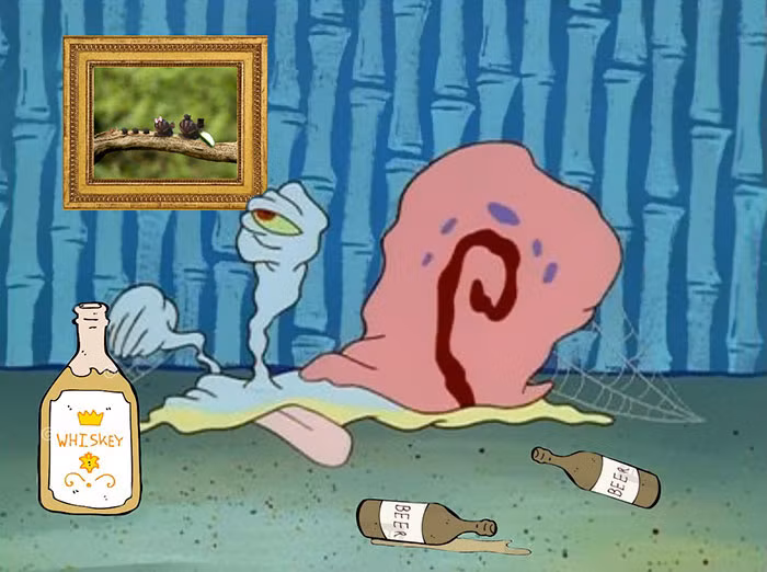 Tuy vậy, sau những giờ phút vui chơi qua đường, công tử ốc sên vẫn nhớ nhung về người vợ cũ, về một mái ấm hạnh phúc trước kia. (Nguồn Bored Panda)