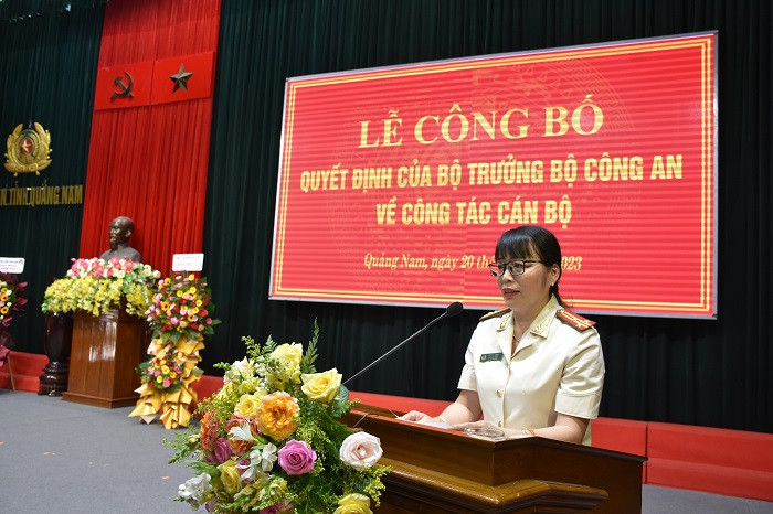 Thượng tá Võ Thị Trinh từng là Đội trưởng, Phó trưởng Phòng Cảnh sát Quản lý Hành chính về Trật tự xã hội; Phó trưởng Công an TP. Tam Kỳ; Trưởng phòng Công tác Đảng và Công tác quần chúng; Trưởng phòng Tổ chức Cán bộ.