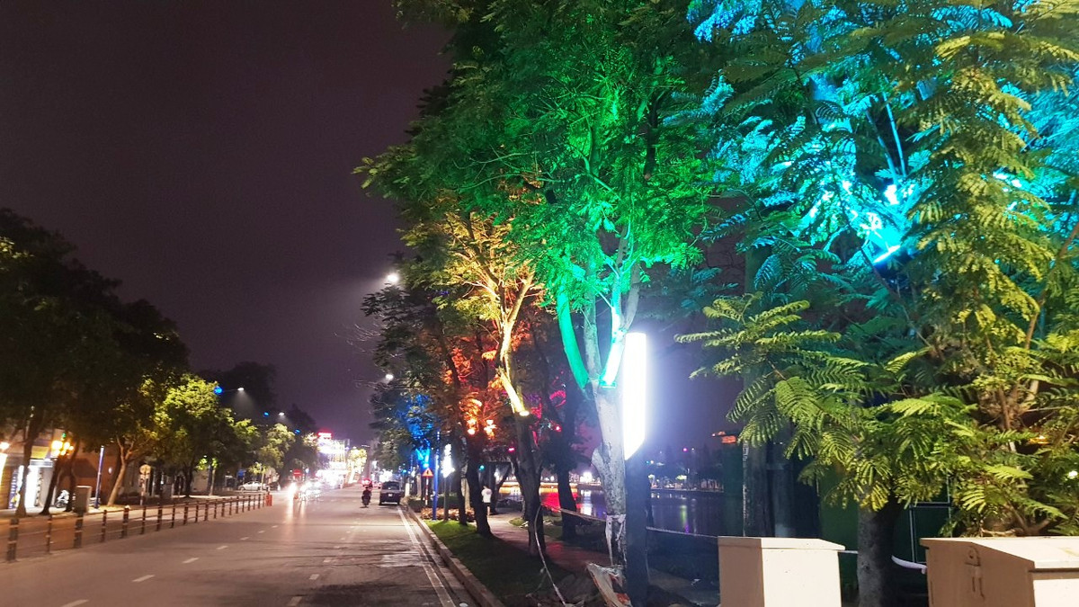 Hiện đường Bạch Đằng đã được phân làn phục vụ phố đi bộ.