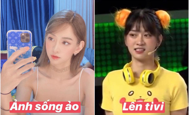 Lê Bống cũng từng gây chú ý khi ảnh sống ảo và ảnh trên truyền hình khác xa nhau.