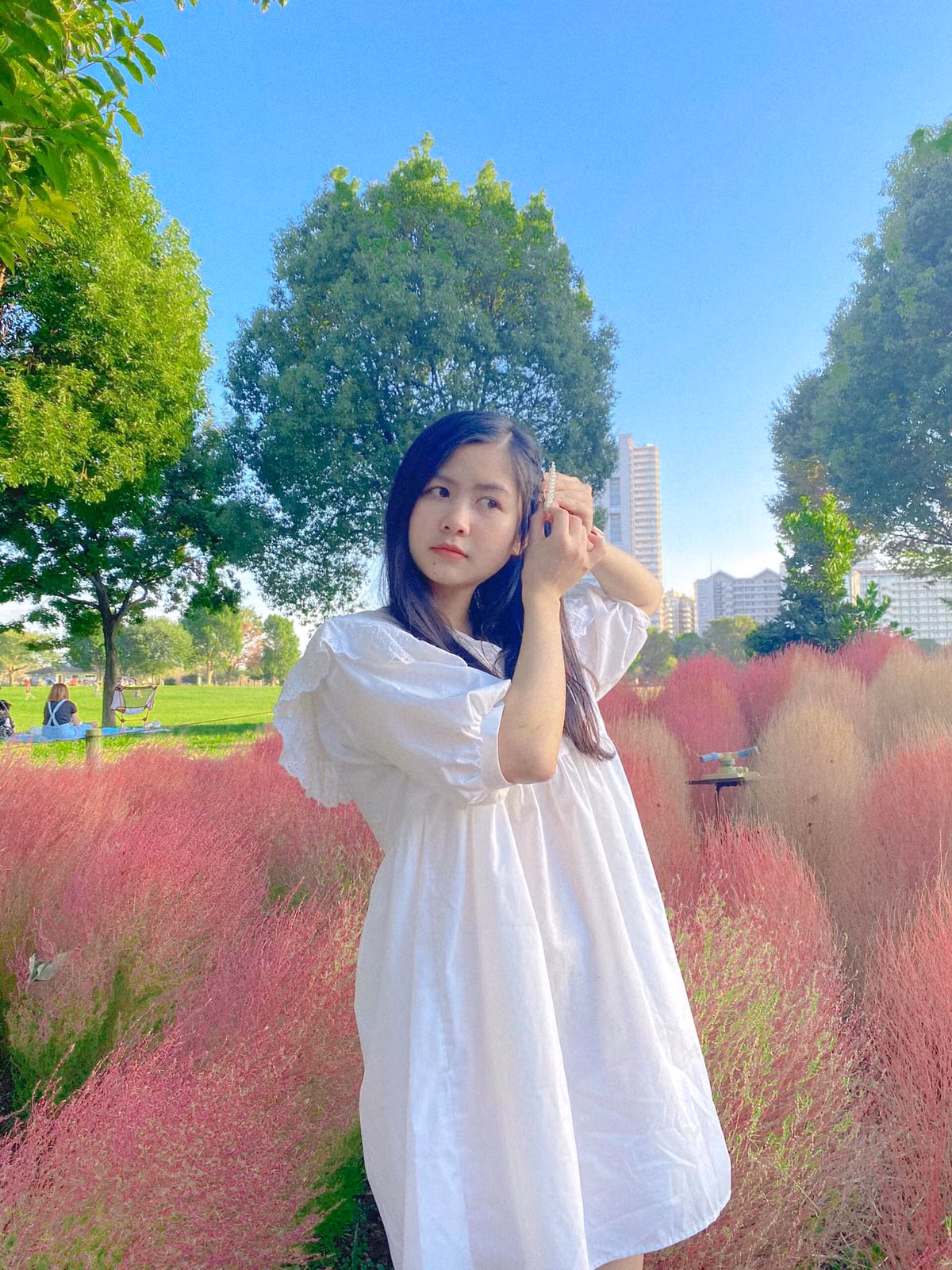 Nàng hot girl 9x thường khoe những khoảnh khắc xinh đẹp tại những địa danh nổi tiếng ở Nhật Bản.