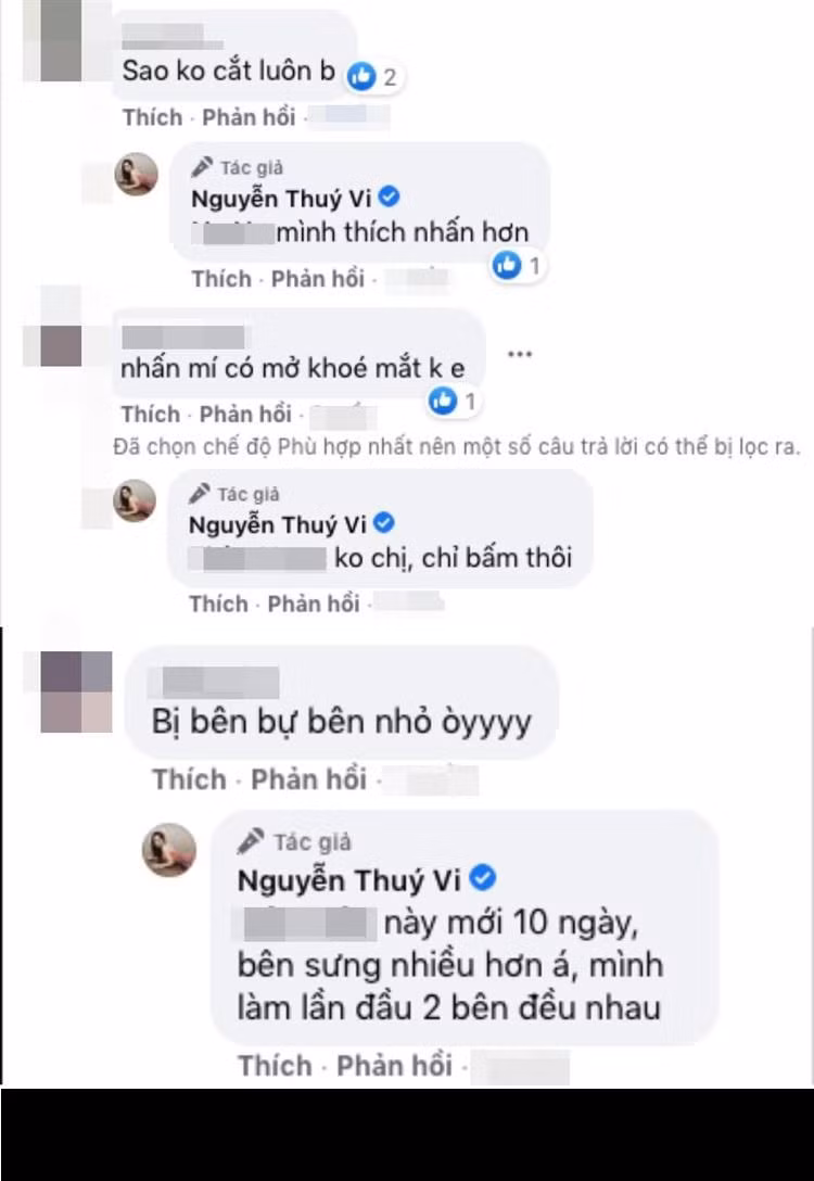 Thay vì nhận về lời khen, lần chỉnh sửa nhan sắc này Thúy Vi lại bị chê nhiều hơn. Bỏ ra một khoản tiền để làm đẹp nhưng nhiều người tinh ý nhận ra mắt của cô nàng không đều nhau, bên to bên nhỏ.