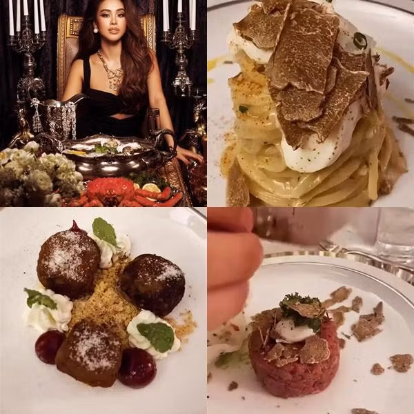 Những món ăn mang đậm phong cách "con nhà giàu" ở các nhà hàng sang trọng mà Tiên Nguyễn từng thưởng thức.